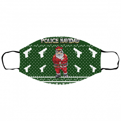 Police Navidad Ugly Christmas Face Mask