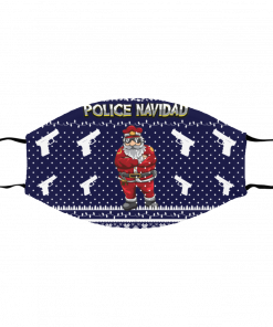 Police Navidad Ugly Christmas Face Mask