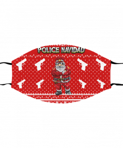 Police Navidad Ugly Christmas Face Mask