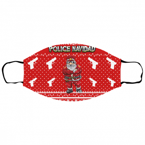 Police Navidad Ugly Christmas Face Mask