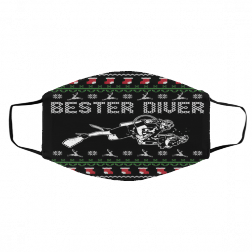 Bester Diver Diving Ugly Christmas face mask