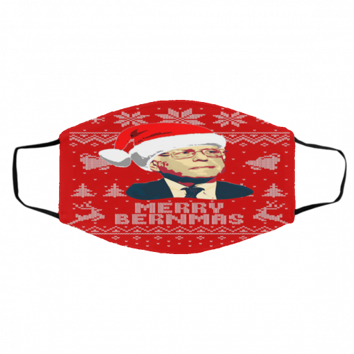 Bernie Sanders Merry Bernmas Ugly Christmas face mask