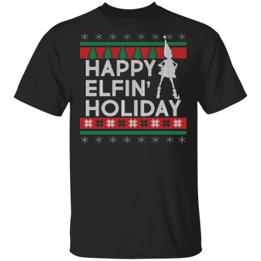 Happy Elfin' Holiday Ugly Christmas Sweater