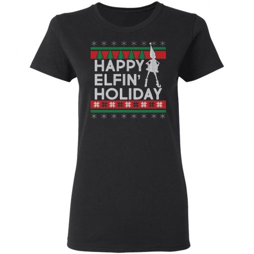 Happy Elfin' Holiday Ugly Christmas Sweater