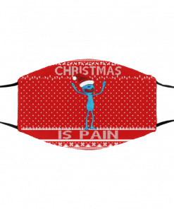 Mr Meeseeks Christmas Is Pain Ugly Christmas Face Mask