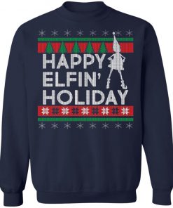 Happy Elfin' Holiday Ugly Christmas Sweater