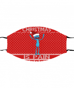 Mr Meeseeks Christmas Is Pain Ugly Christmas Face Mask