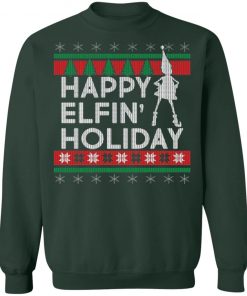 Happy Elfin' Holiday Ugly Christmas Sweater