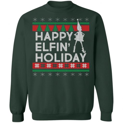 Happy Elfin' Holiday Ugly Christmas Sweater