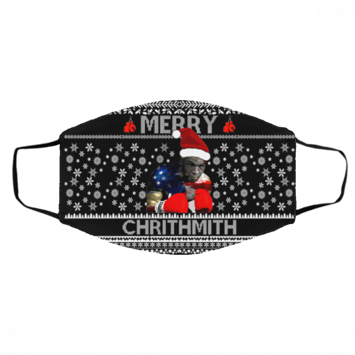 Mike Tyson Merry Chrithmith Ugly Christmas Face Mask