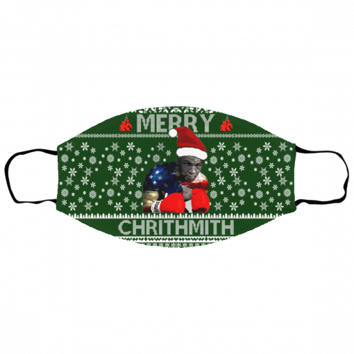 Mike Tyson Merry Chrithmith Ugly Christmas Face Mask