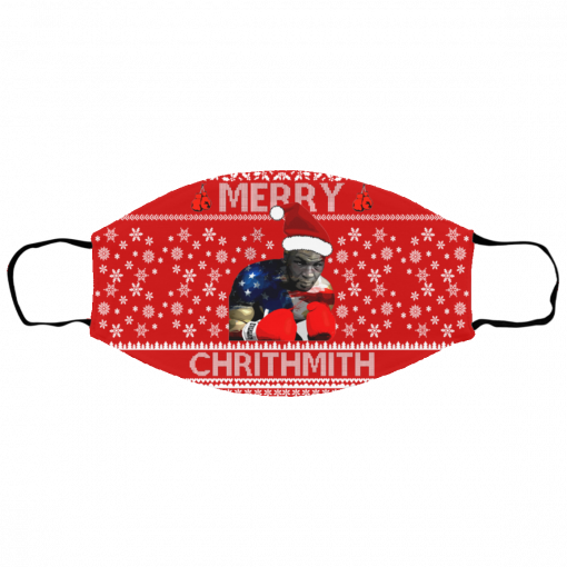 Mike Tyson Merry Chrithmith Ugly Christmas Face Mask