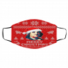 Benjamin Franklin Merry Ugly Christmas face mask