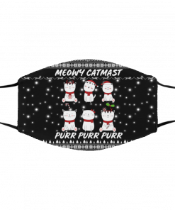Meowy Catmast Purr Purr Ugly Christmas Face Mask