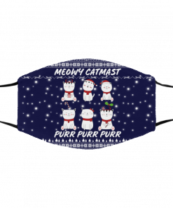 Meowy Catmast Purr Purr Ugly Christmas Face Mask