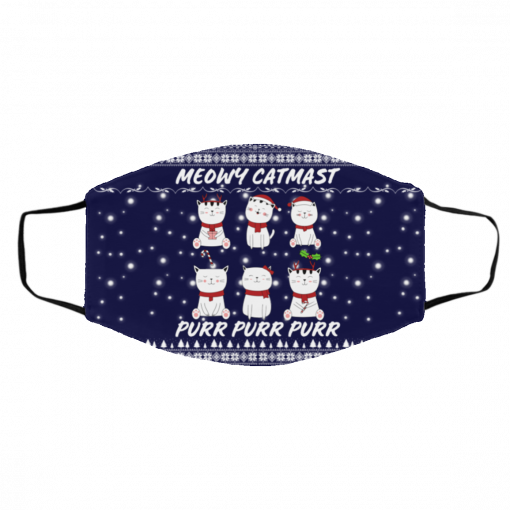 Meowy Catmast Purr Purr Ugly Christmas Face Mask