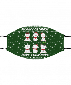 Meowy Catmast Purr Purr Ugly Christmas Face Mask