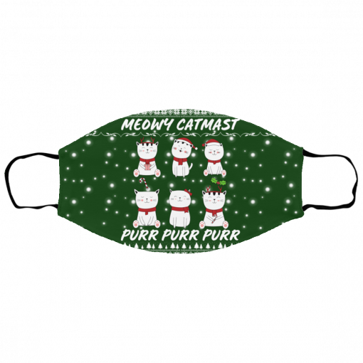 Meowy Catmast Purr Purr Ugly Christmas Face Mask