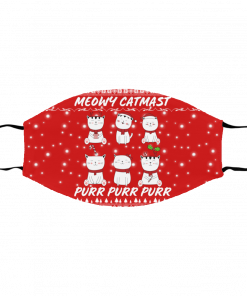 Meowy Catmast Purr Purr Ugly Christmas Face Mask