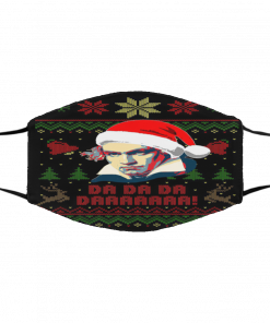 Beethoven Funny Ugly Christmas Symphony face mask