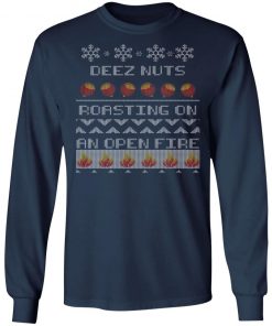 Deez Nuts Roasting On An Open Fire Ugly X-Mas Ugly Christmas Sweater