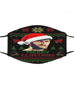 Merry Clintmas Clint Eastwood Ugly Christmas face mask