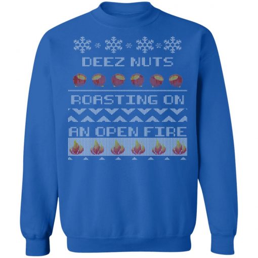 Deez Nuts Roasting On An Open Fire Ugly X-Mas Ugly Christmas Sweater