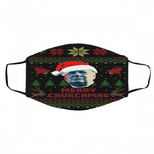 Merry Churchmas Winston Churchill Ugly Christmas face mask