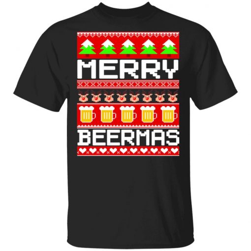 Beer Ugly Christmas Sweater Merry Beermas Ugly Christmas Sweater