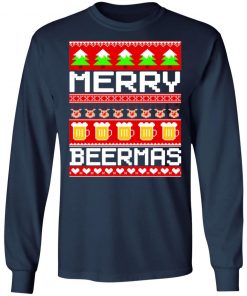 Beer Ugly Christmas Sweater Merry Beermas Ugly Christmas Sweater