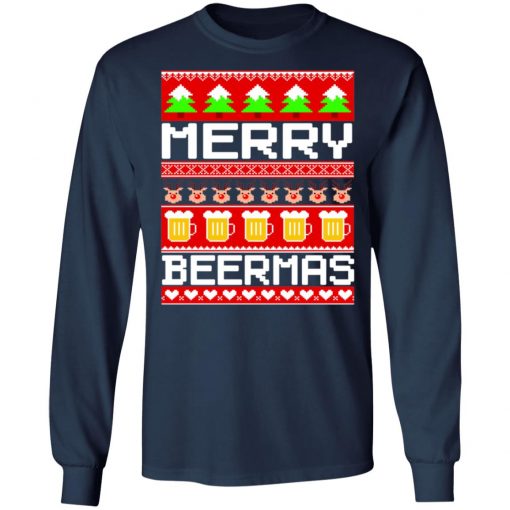 Beer Ugly Christmas Sweater Merry Beermas Ugly Christmas Sweater