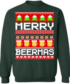 Beer Ugly Christmas Sweater Merry Beermas Ugly Christmas Sweater