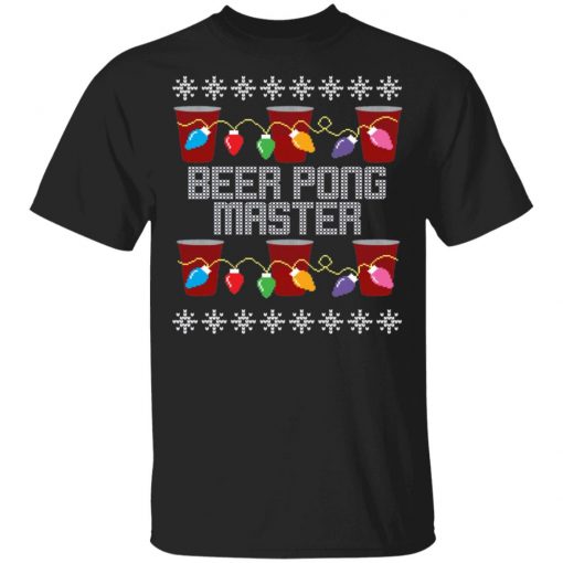 Beer Pong Master Ugly Christmas Sweater