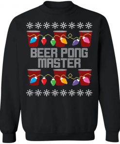 Beer Pong Master Ugly Christmas Sweater