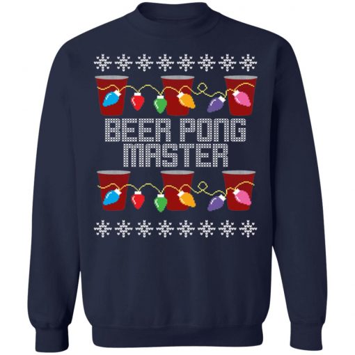 Beer Pong Master Ugly Christmas Sweater