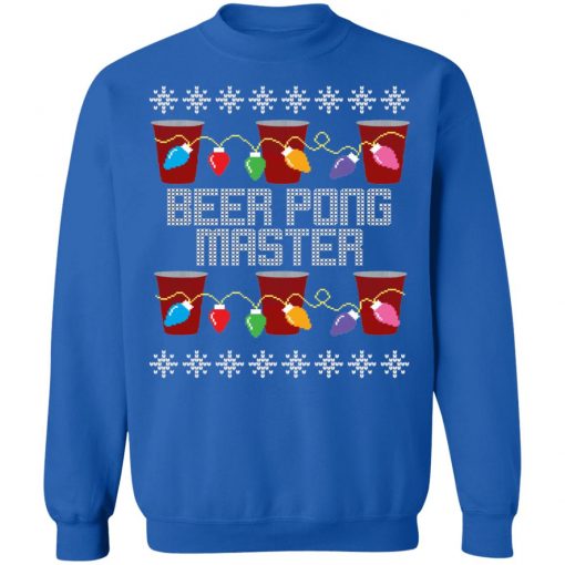 Beer Pong Master Ugly Christmas Sweater