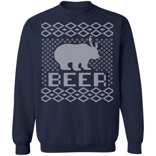 Beer Deer Hunting Ugly Christmas Sweater