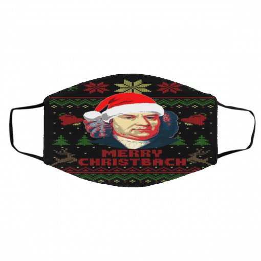 Merry Christbach Johann Sebastian Bach Ugly Christmas face mask