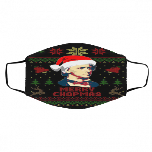 Merry Chopmas Frederick Chopin Ugly Christmas face mask