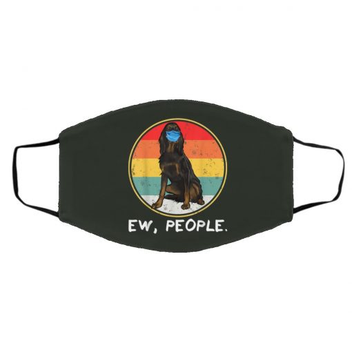 Ew People Gordon Setter Dog Wearing Face Mask