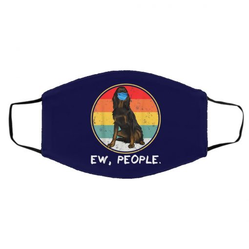 Ew People Gordon Setter Dog Wearing Face Mask