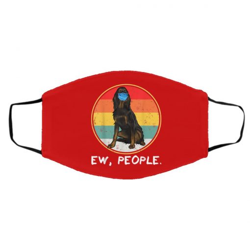 Ew People Gordon Setter Dog Wearing Face Mask