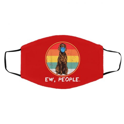 Ew People Irish Setter Dog Wearing Face Mask