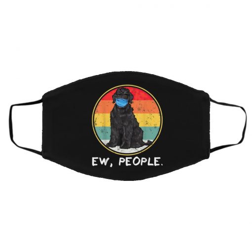 Ew People Black Russian Terrier Dog Wearing Face Mask