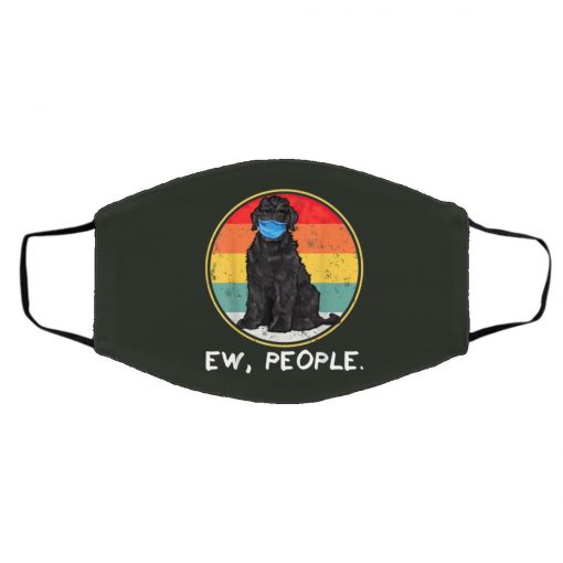 Ew People Black Russian Terrier Dog Wearing Face Mask