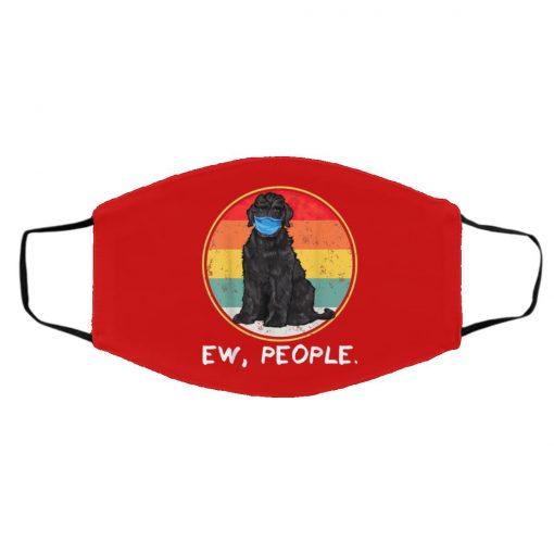 Ew People Black Russian Terrier Dog Wearing Face Mask