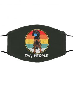 Ew People Black Tan Coonhound Dog Wearing Face Mask