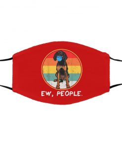 Ew People Black Tan Coonhound Dog Wearing Face Mask