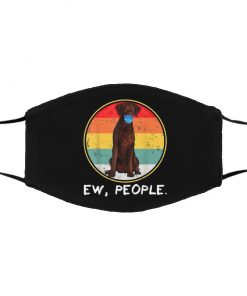 Ew People Curly-Coated Retriever Dog Wearing Face Mask