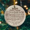 2020 Lock Down Decorative Christmas Ornament Funny Holiday Gift